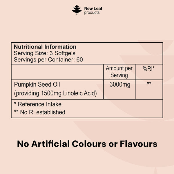 New Leaf Pumpkin Seed Oil Softgels 3000mg - British product