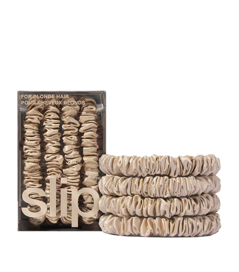 Slip Pure Silk Skinny Scrunchies set of 4 (British brand)