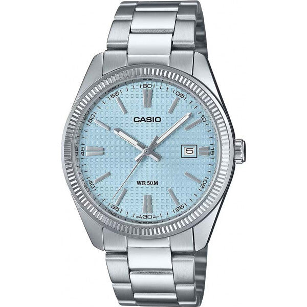 Casio men's watch blue dial stainless steel, imported from the UK