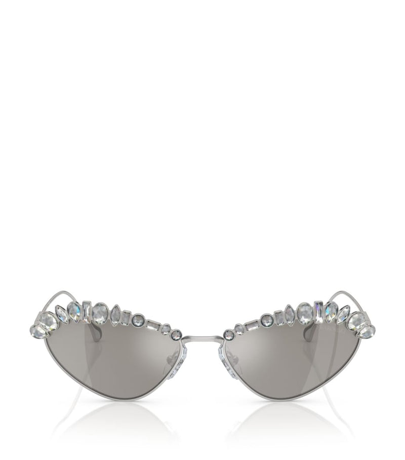 Swarovski cat eye sunglasses with crystal embellishments, UK version