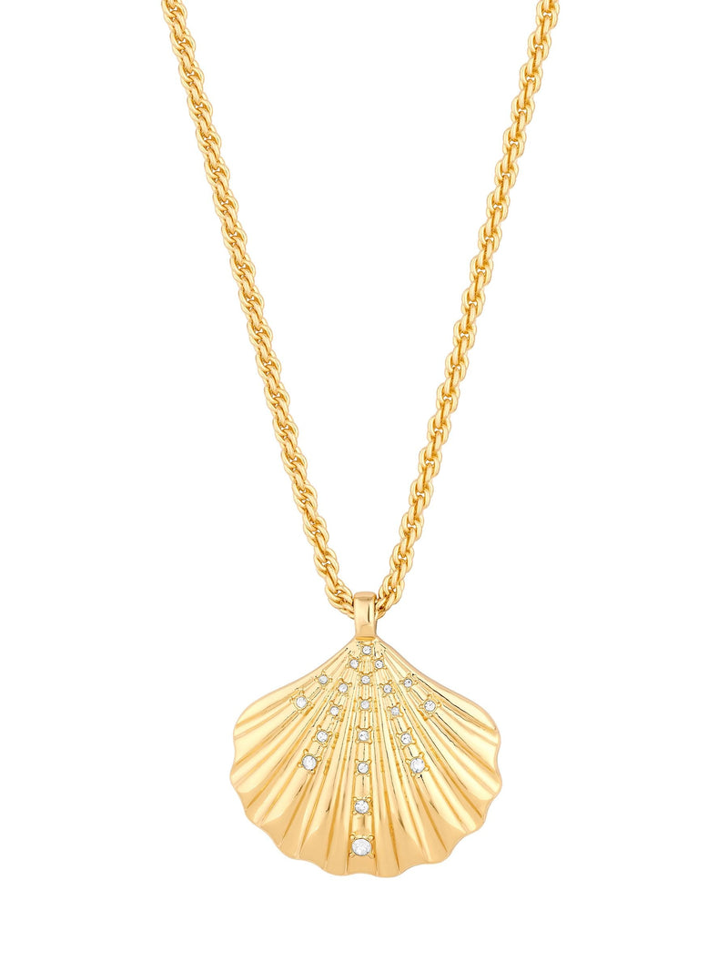 Lipsy gold tone oversized shell necklace, UK version
