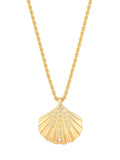 Lipsy gold tone oversized shell necklace, UK version