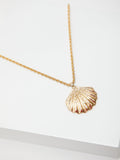 Lipsy gold tone oversized shell necklace, UK version