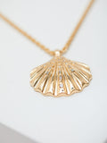 Lipsy gold tone oversized shell necklace, UK version