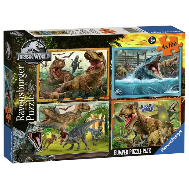 Jurassic World 4 x 100 piece jigsaw puzzle - British product