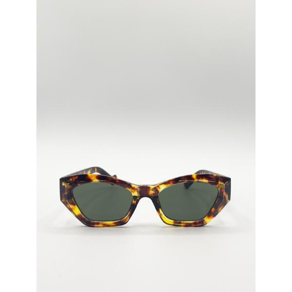 SVNX cat eye sunglasses brown tortoiseshell frame, UK version