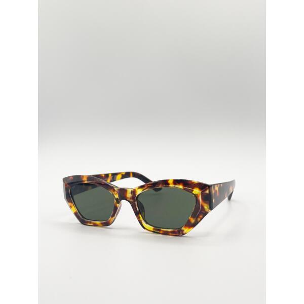 SVNX cat eye sunglasses brown tortoiseshell frame, UK version