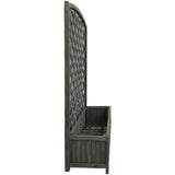Large lattice wooden planter in grey with 33L capacity, UK version