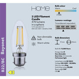 Argos Home 3.4W LED light bulb 2-pack (British brand)