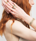 Suzanne Kalan yellow gold full pave deco ring size 7 (British brand)