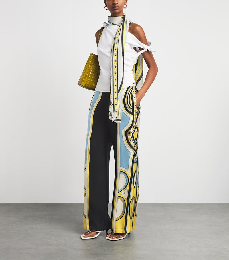 La Doublej geometric fringe scarf - British product