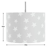 Argos Home grey star print lampshade 25cm, imported from the UK