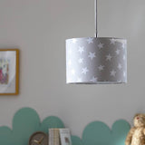 Argos Home grey star print lampshade 25cm, imported from the UK