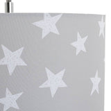 Argos Home grey star print lampshade 25cm, imported from the UK