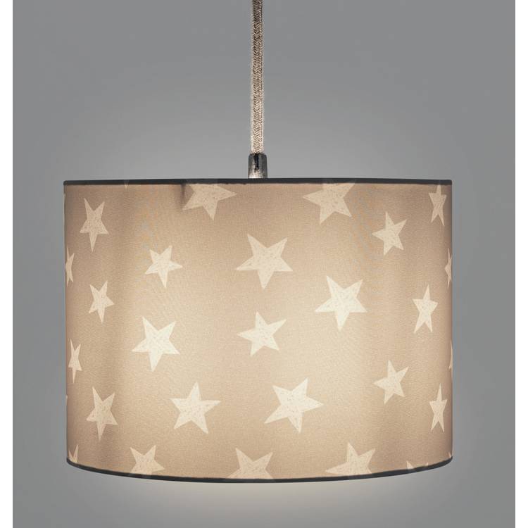 Argos Home grey star print lampshade 25cm, imported from the UK