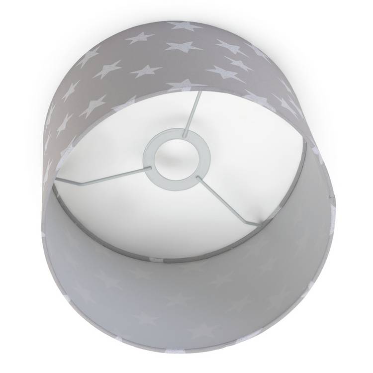 Argos Home grey star print lampshade 25cm, imported from the UK