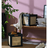 Argos Habitat Set of 2 Rattan Squares Storage Boxes - Black- Buy online at McGrocer