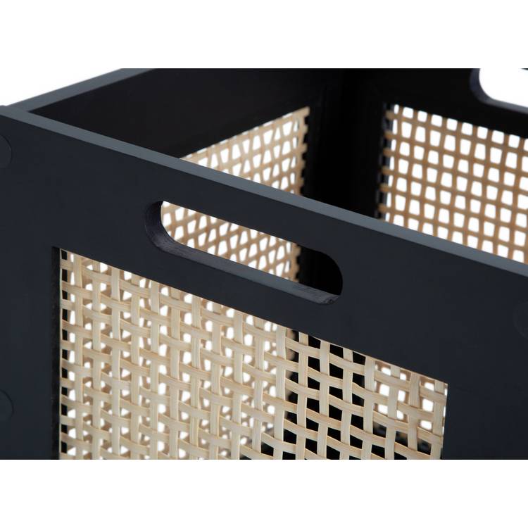 Habitat rattan square boxes black set of 2 (British brand)