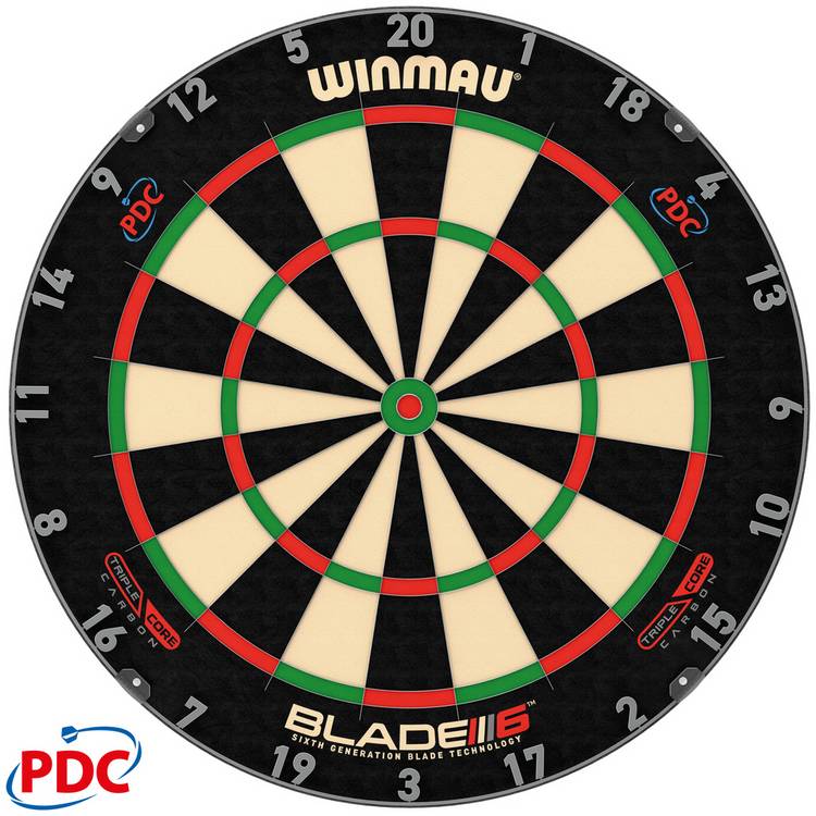 Winmau Blade 6 Triple Core PDC professional dartboard - British product