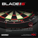 Winmau Blade 6 Triple Core PDC professional dartboard - British product