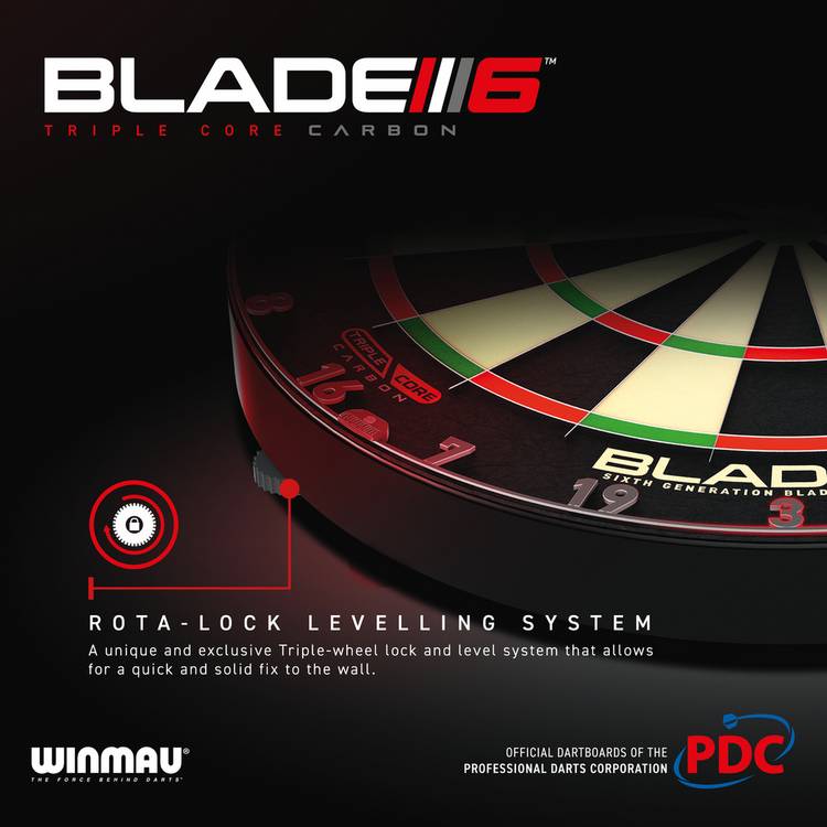 Winmau Blade 6 Triple Core PDC professional dartboard - British product