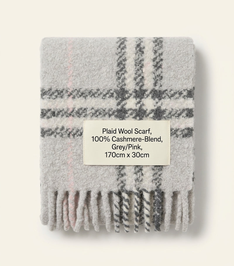 Burberry alpaca-wool bouclé check scarf - British product