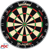 Winmau Blade 6 Dual Core dartboard, imported from the UK