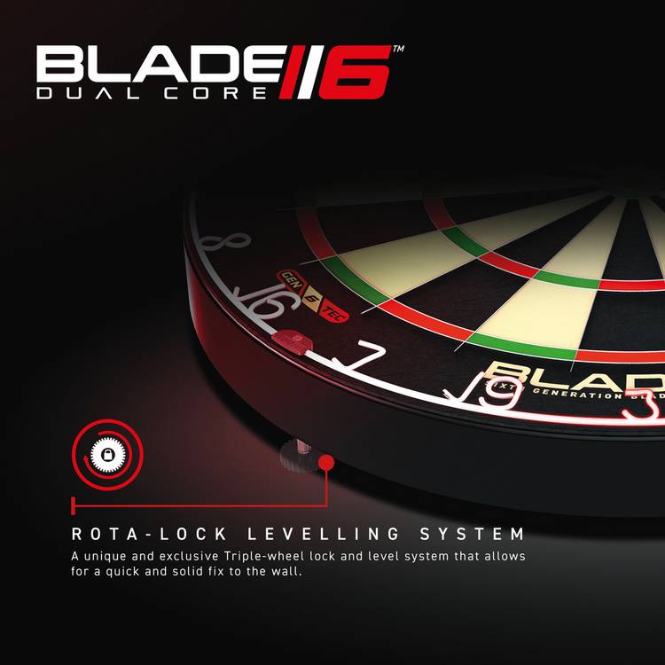 Winmau Blade 6 Dual Core dartboard, imported from the UK