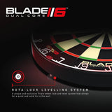 Winmau Blade 6 Dual Core dartboard, imported from the UK