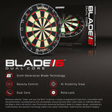 Winmau Blade 6 Dual Core dartboard, imported from the UK