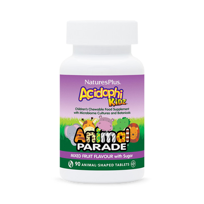 Holland & Barrett NaturesPlus AcidophiKidz Chewable Probiotic Tablets for Children Mixed Fruit Flavour 90- Buy online at McGrocer