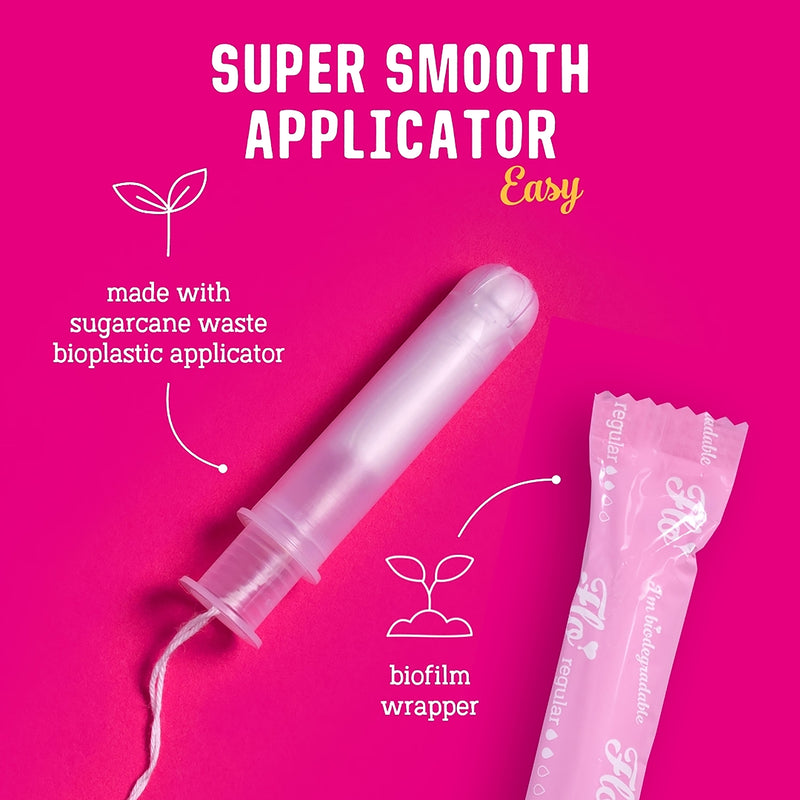 Flo Organic Cotton Applicator Tampon 14 Count - British product