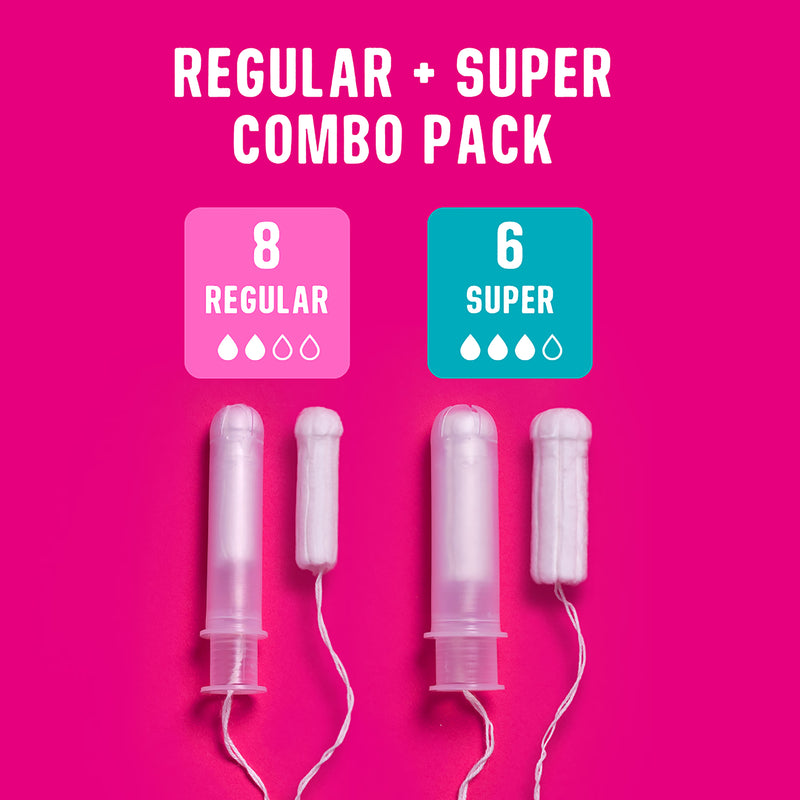 Flo Organic Cotton Applicator Tampon 14 Count - British product