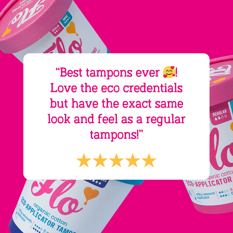 Flo Organic Cotton Applicator Tampon 14 Count - British product