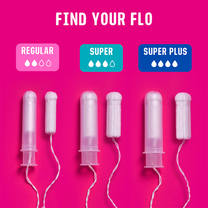 Flo Organic Cotton Applicator Tampon 14 Count - British product