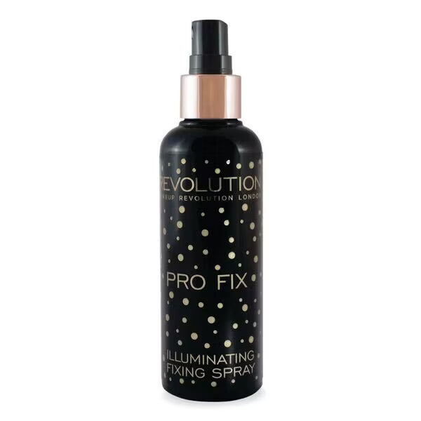 Revolution illuminating fixing spray for face makeup, imported from the UK