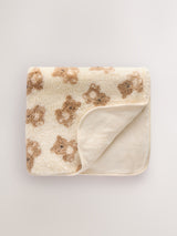 Next Cream Bear Fleece Baby Blanket 80cm x 70cm- Buy online at McGrocer
