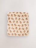 cream bear fleece baby blanket 80x70cm (British brand)