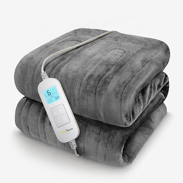 Cosi Home fleece electric heated throw grey, UK version