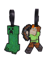 Next Peers Hardy Green Minecraft Silicone Luggage Tags (Set of 2)- Buy online at McGrocer