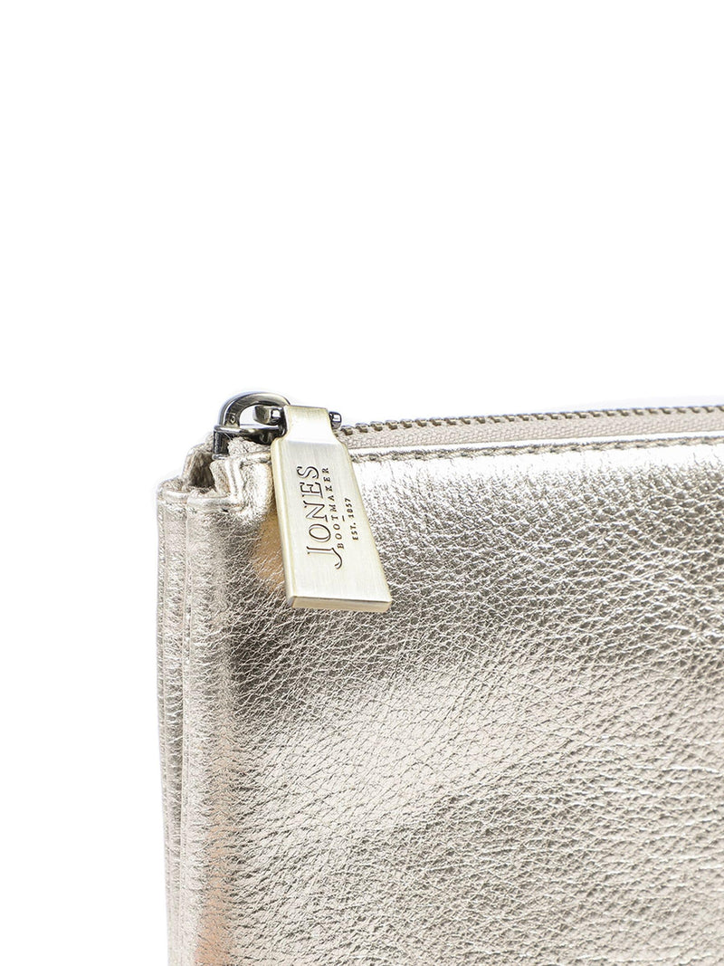 Jones Bootmaker Gold Warsaw leather zip up shoulder bag (British brand)