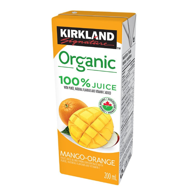 Kirkland Signature organic juice boxes 4 flavours 40 x 200ml, UK version