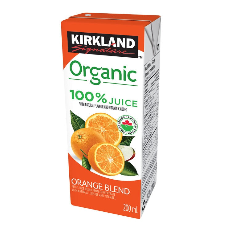 Kirkland Signature organic juice boxes 4 flavours 40 x 200ml, UK version