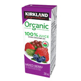 Kirkland Signature organic juice boxes 4 flavours 40 x 200ml, UK version