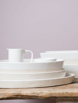 Next Artisan Street White Large Oval Stoneware Platter- Buy online at McGrocer