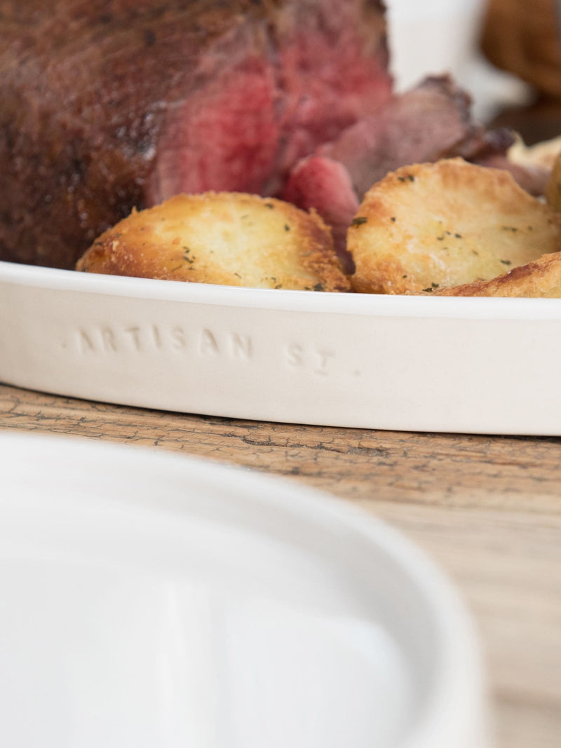 Artisan Street white large oval platter - British product
