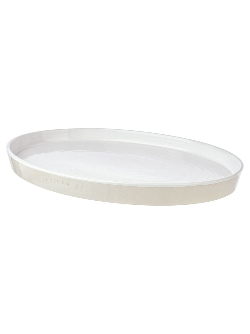 Artisan Street white large oval platter - British product