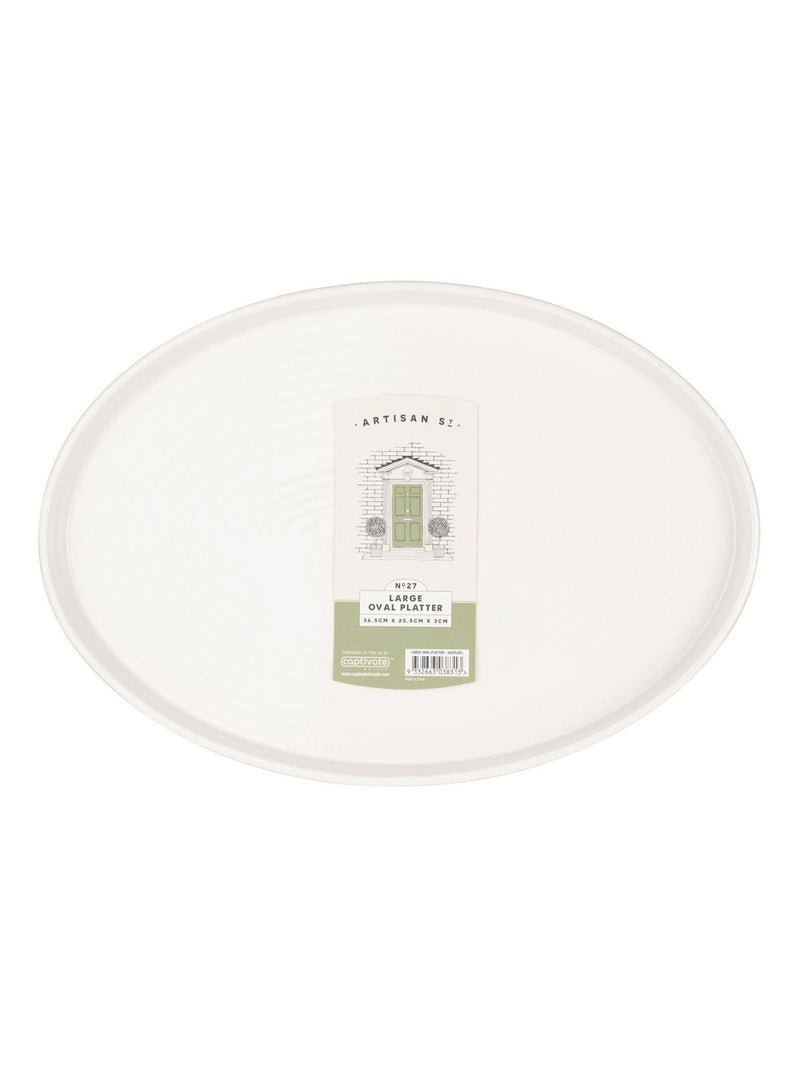 Artisan Street white large oval platter - British product
