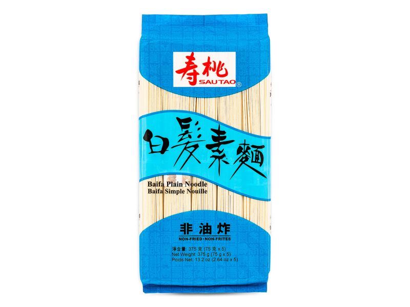 Sau Tao thin Baifa plain noodles, imported from the UK