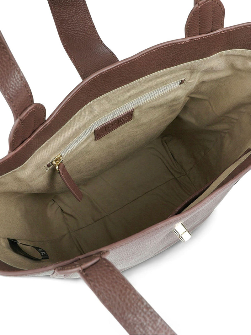 Jones Bootmaker Vancover leather shoulder bag Cherry Brown, UK version